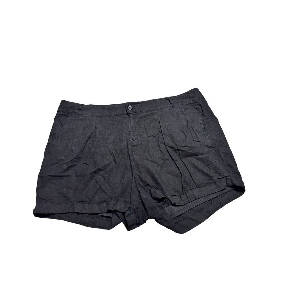Torrid Black Linen Blend 3" Shorts Size 20